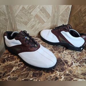 Footjoy superlites men's golf white shoes size 12.      158